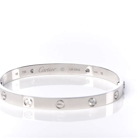 white gold bracelet cartier|cartier white gold diamond bracelet.